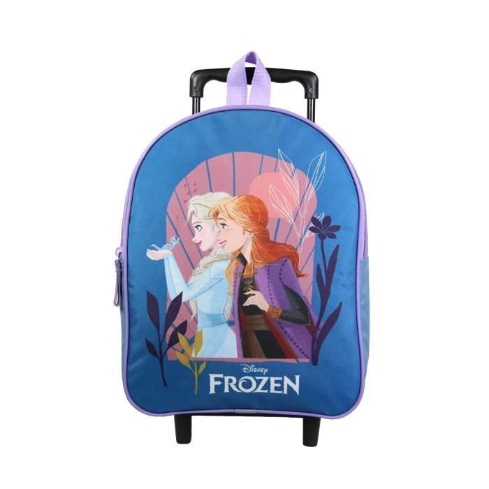BAGTROTTER 31cm Frozen Rolling Backpack for Preschool - Blue
