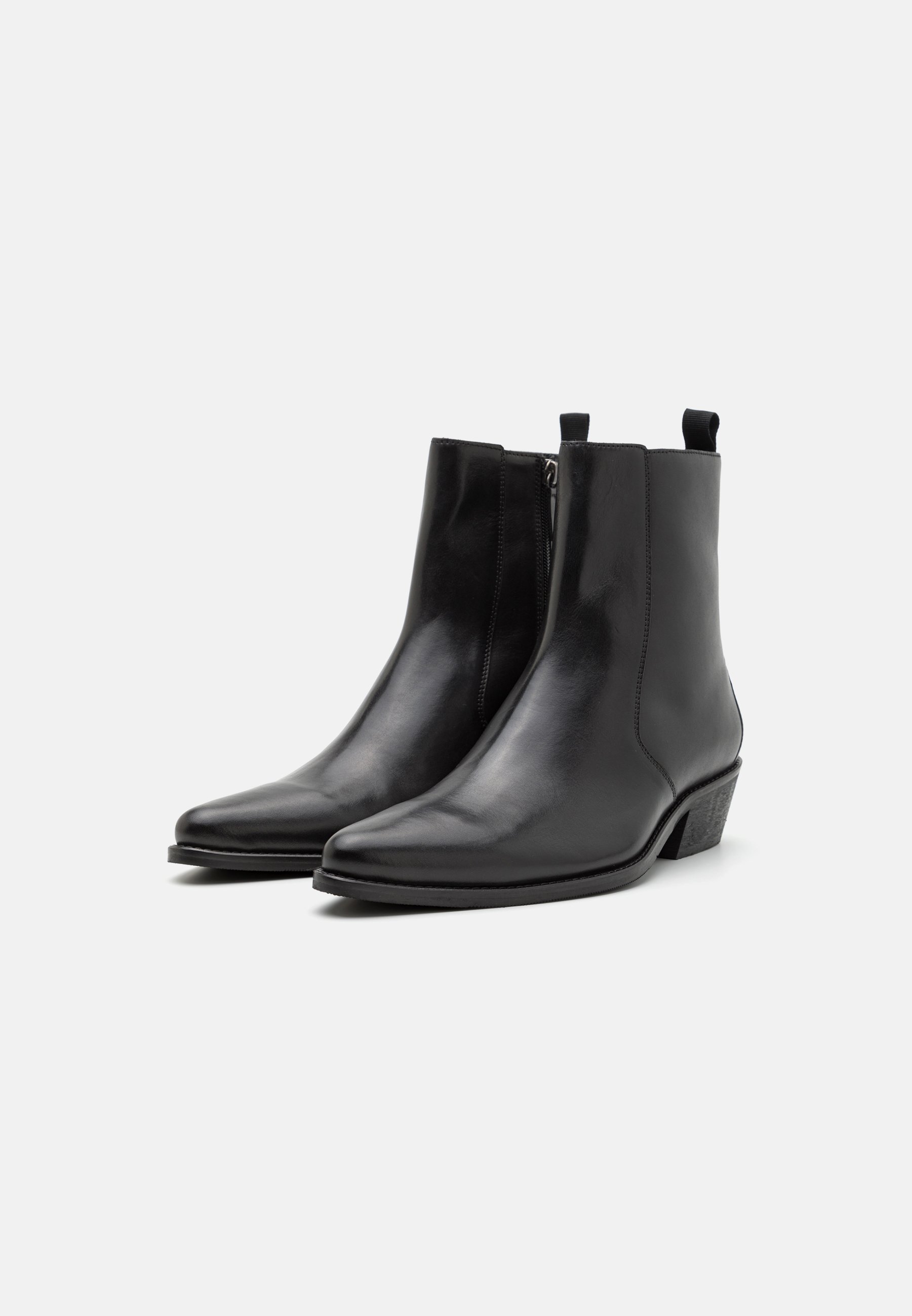 Zign LEATHER - Cowboy/biker enkellaarsje - zwart
