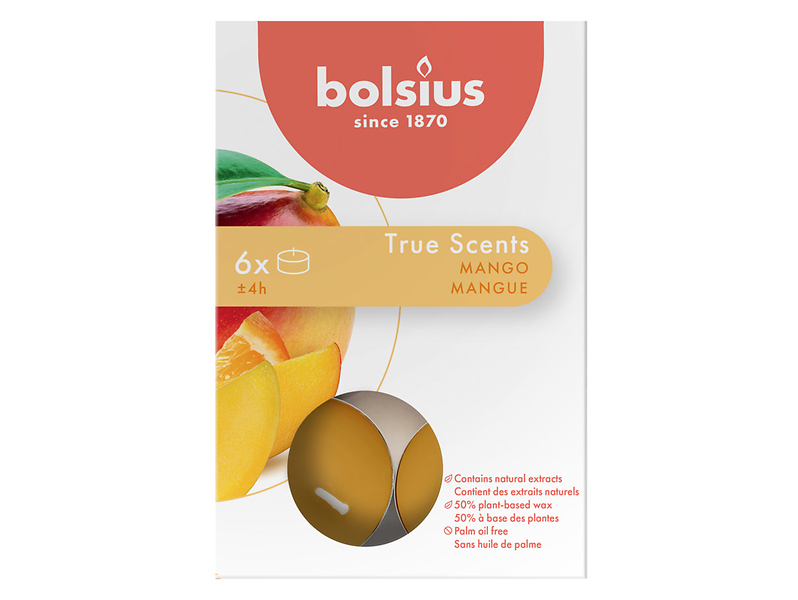 Podgrzewacze  tealighty True Scents-Mango 6 szt.