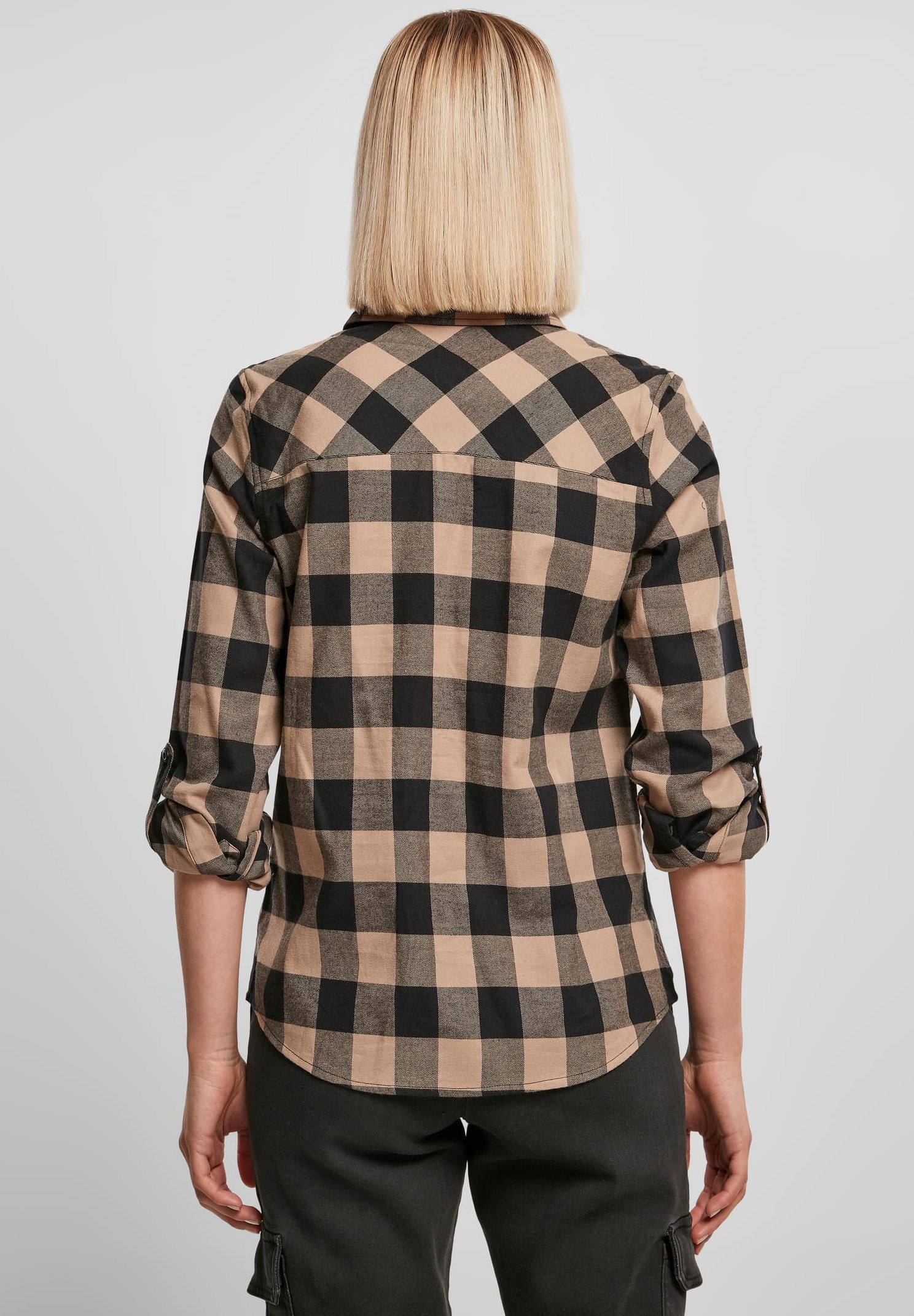 Halenka s knoflíky Urban Classics - černá, soft taupe