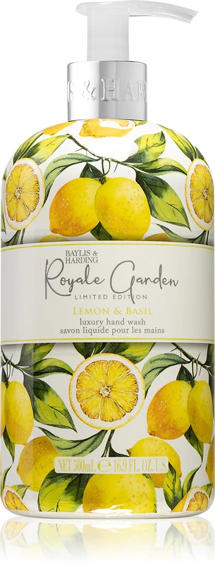 Tekoče milo za roke Baylis & Harding Royale Garden z vonjem po limoni in baziliki