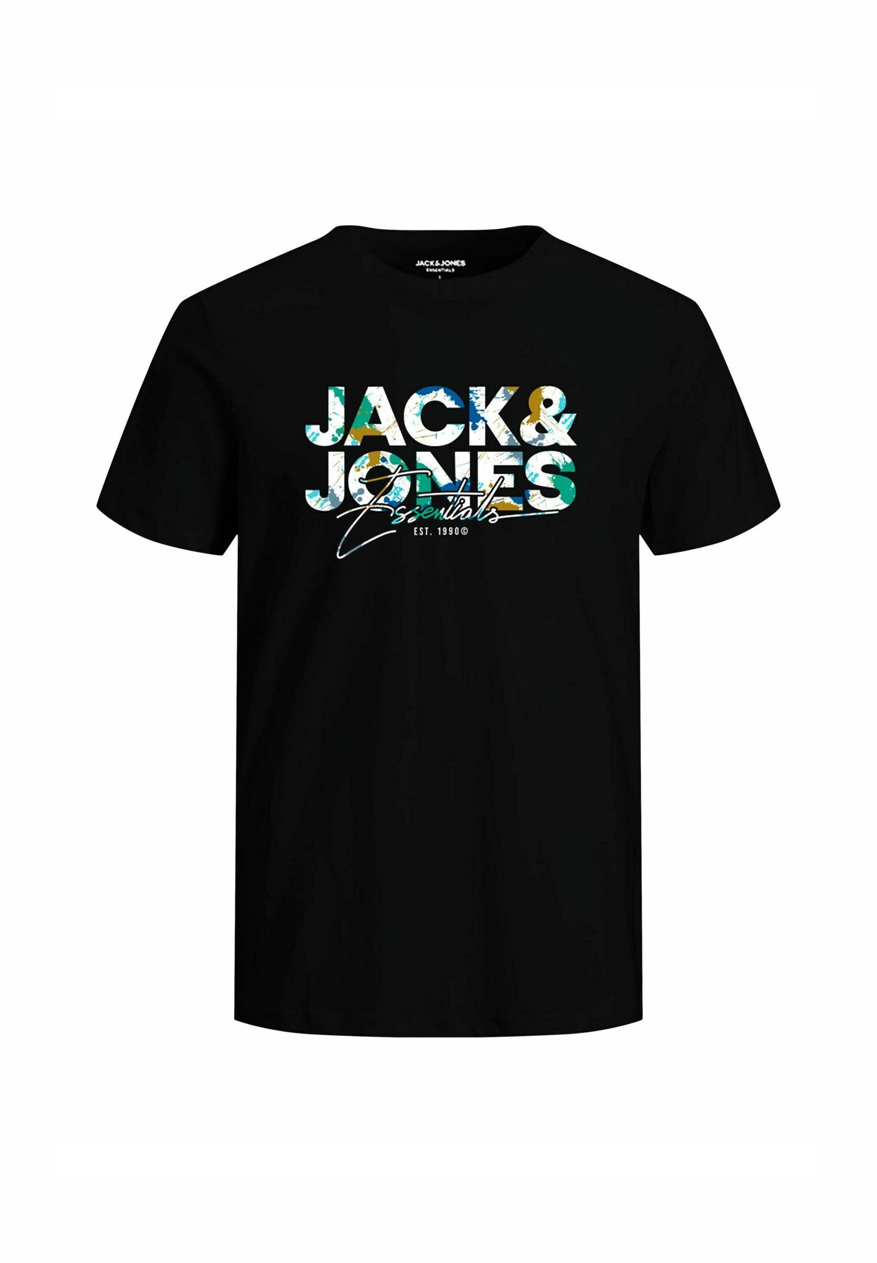 Jack & Jones GEPLAS TEE SS CREW NECK 3-PK - T-shirt met print - wit