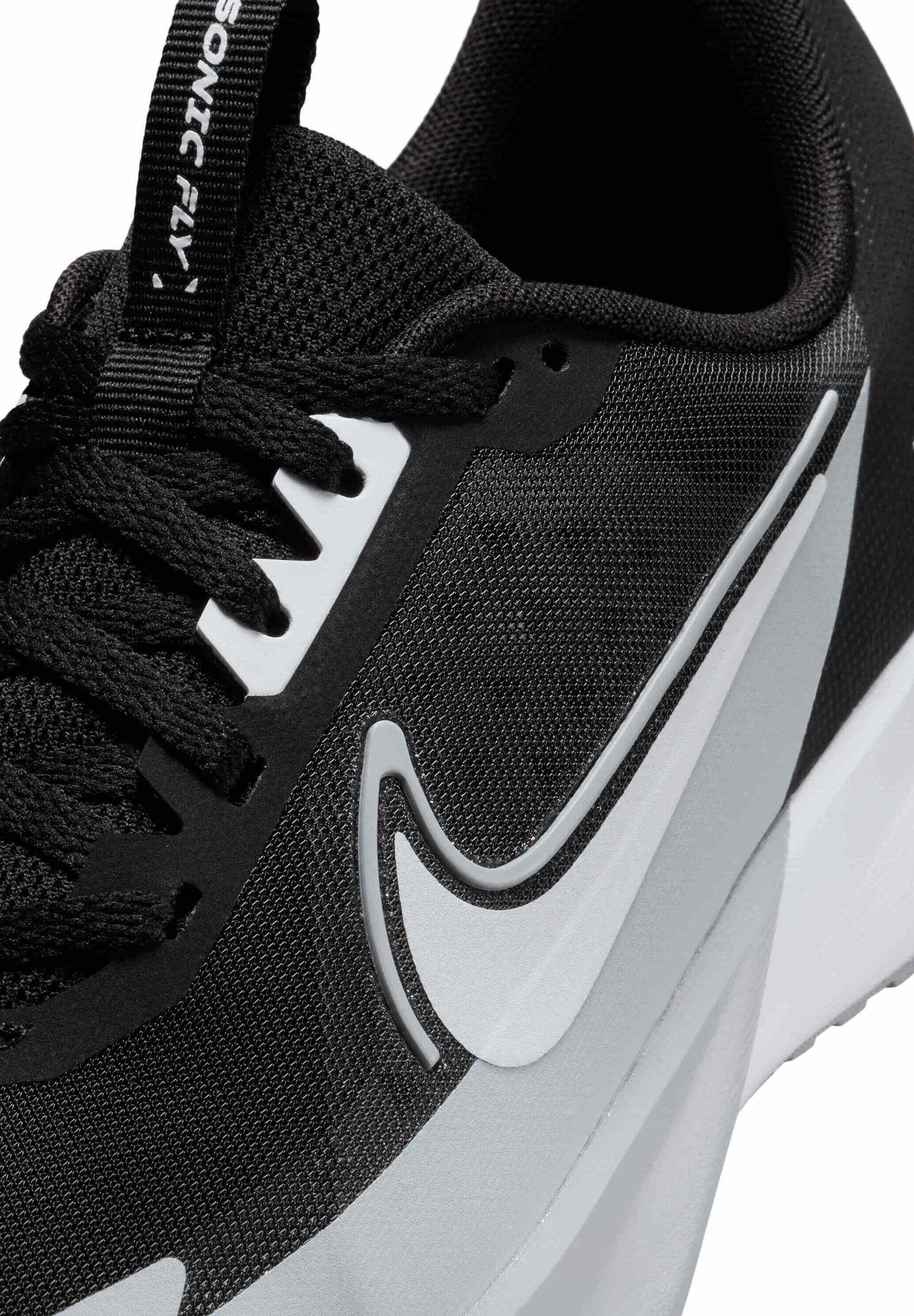 Nike Performance SONIC FLY - Běžecké boty na silnici - černá vlčí šedá bílá
