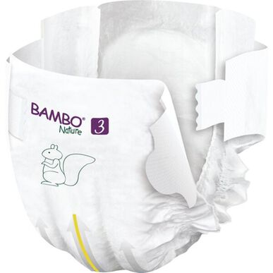 Bambo Nature Gutter & Jenter 0 % Parfyme Miljøvennlige Babybleier Størrelse 3 4–8 kg 28 enheter
