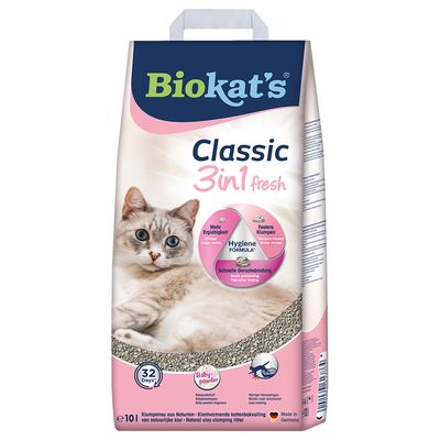 Biokat Classic Fresh 3-in-1 kattenbakvulling - Babypoedergeur
