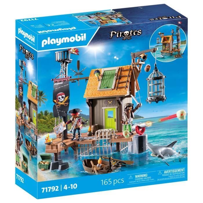 PLAYMOBIL 71792 Pirate Port with Hideout, Prisons and Cannon, 165 pieces, Pirates, Ages 4+