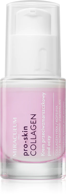 Creme para a área dos olhos Miraculum Collagen Pro-Skin para bolsas e rugas.
