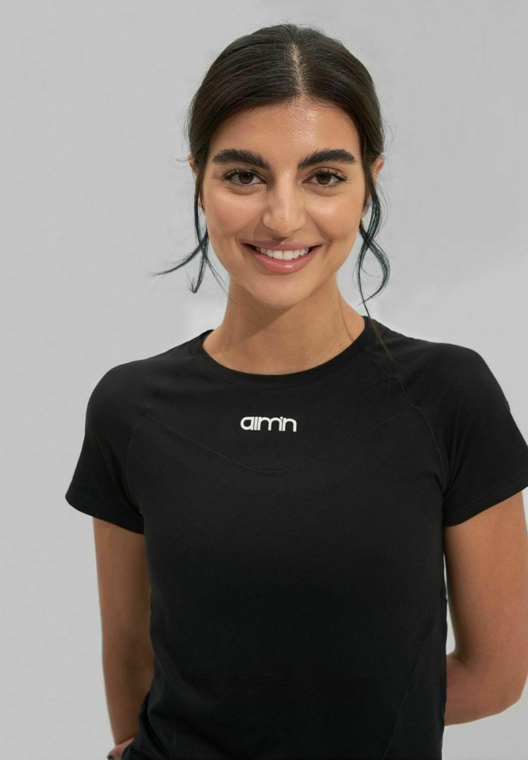 aim'n® SOFT BASIC MANCHES COURTES - T-shirt de sport - noir
