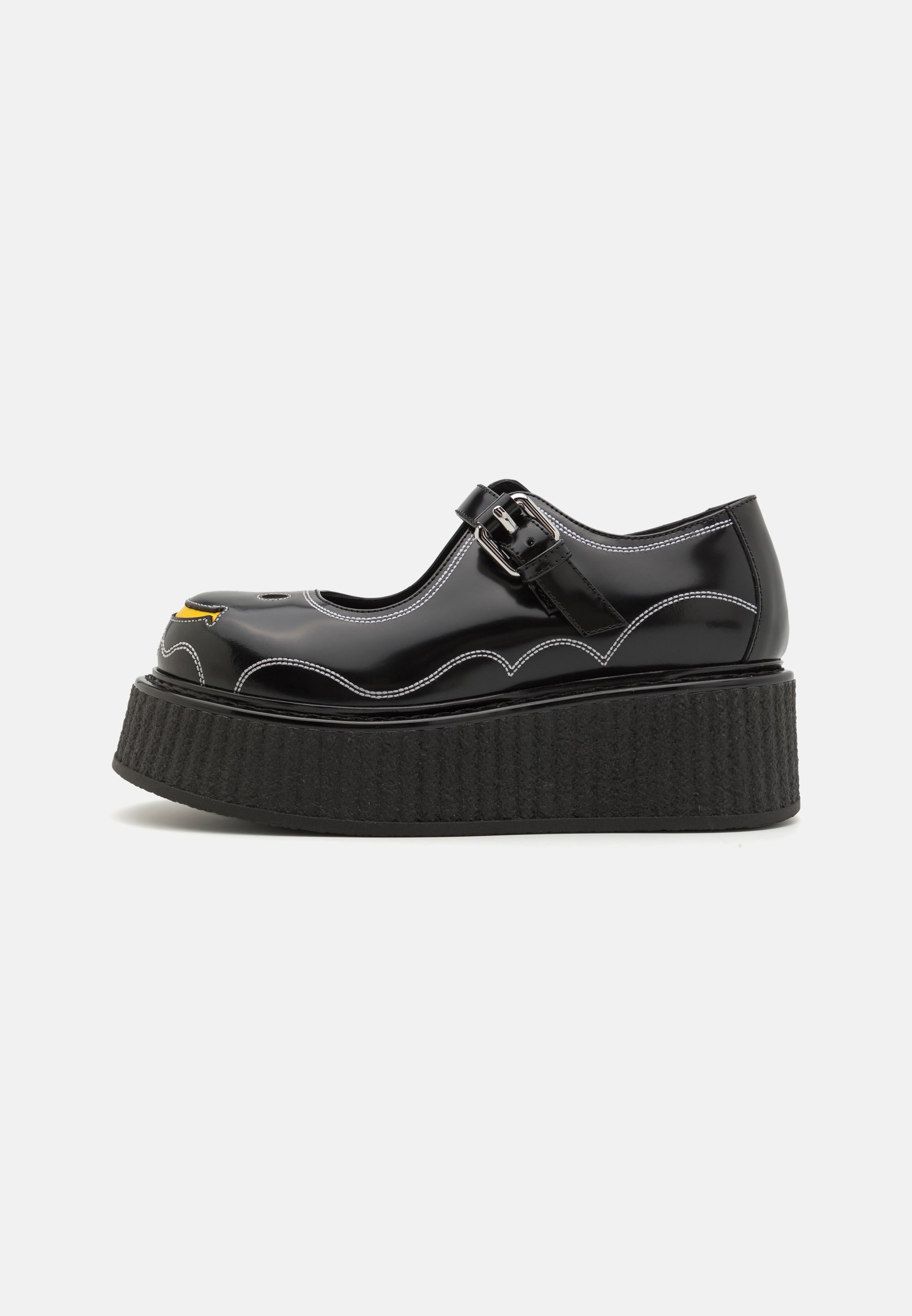 MOSCHINO DAMESSCHOENEN - Plateauhakken - zwart/geel