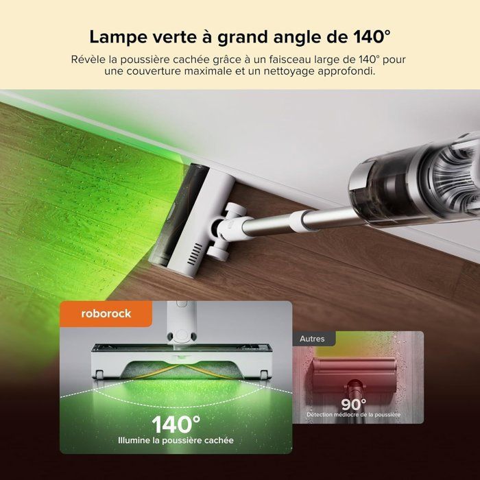 ROBOROCK H60 HUB - Cordless Stick Vacuum Cleaner with Automatic Emptying Station - Removable Battery 60 Min - 115 AW