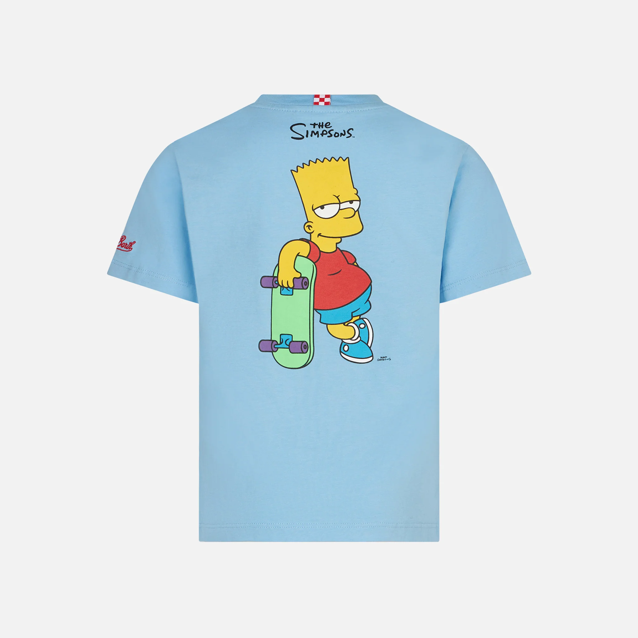 Blauw katoenen T-shirt voor jongens met skater Bart | SPECIALE EDITIE