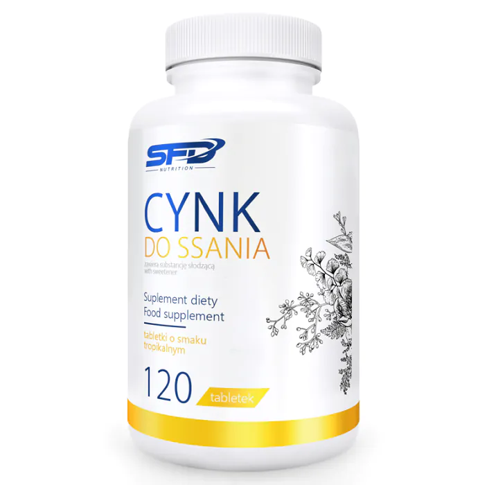 SFD Cynk do ssania, Suplement diety zawierający cynk, Tabletki o smaku tropiklanym