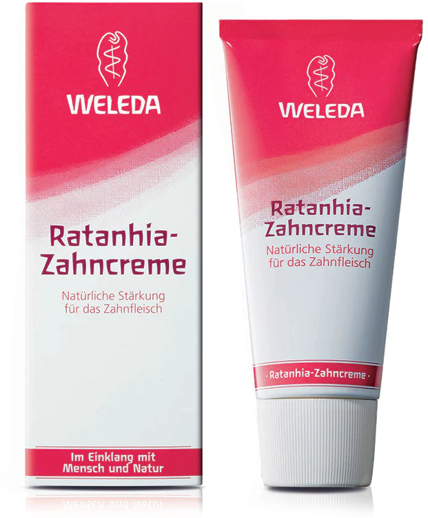 Creme dental Weleda Dental Care para gengivas com sangramento.