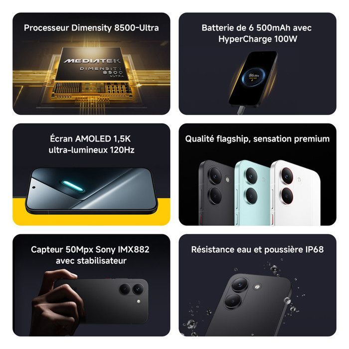 Procesador POCO X8 Pro 8+256 Green Dimensity 8500-Ultra