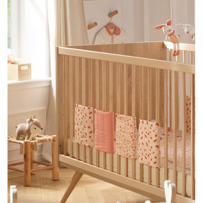 Protections de barreaux de lit bébé lot de 8 en coton - ESMEE