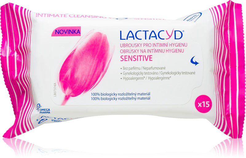 Lactacyd Sensitive obrúsky na intímnu hygienu