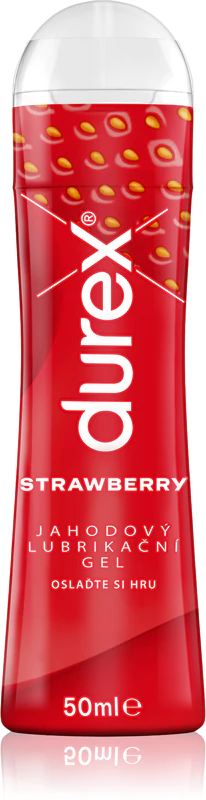 Gel lubrificante Durex com sabor de morango