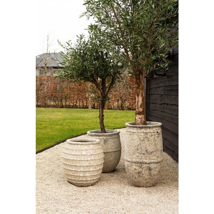 PTMD Pot de fleurs Tony - 60x60x72 cm - Céramique - Gris