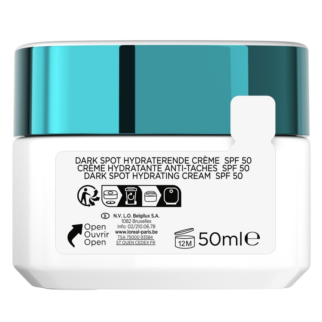 L'Oréal Paris Bright Reveal dienas krēms, mitrinošs krēms pigmentācijas plankumiem SPF 50 - 50 ml