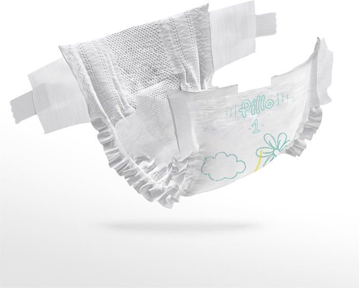 Pillo Couche Taille 1 - Lot de 198 Couches, 6 Paquets de 33 Couches Bébé Taille 1 - New Born (2-5 kg) - Couche Bebe Nouveau Né