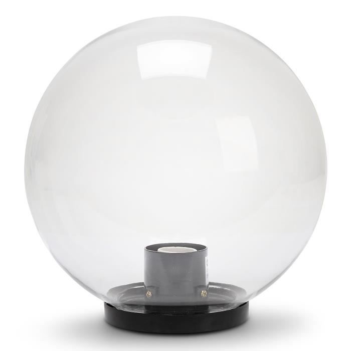 Lanterne d'extérieur - VELAMP - Sphère PMMA 300mm - E27 - Étanche IP44 - Compatible LED