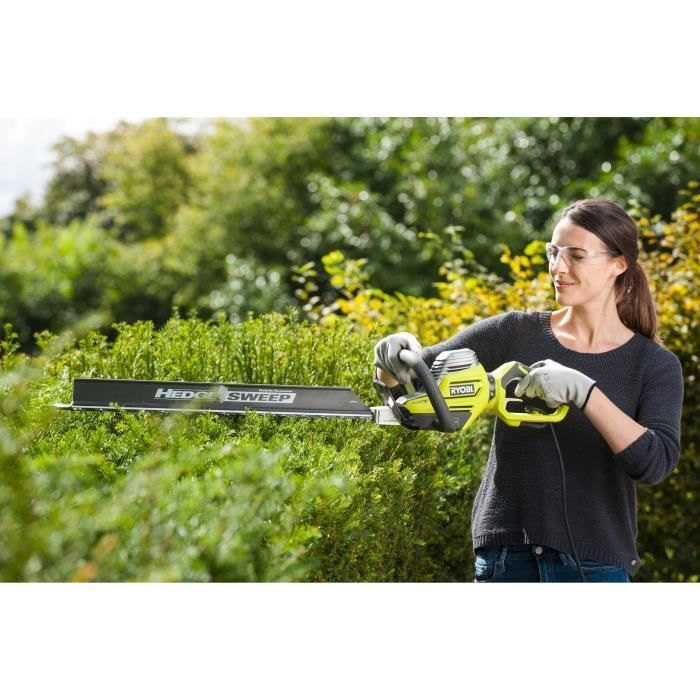 RYOBI RHT8165RL 800W elektrische heggenschaar met snoer - 65 cm messen - 34 mm mesafstand - Draaibare handgreep aan de achterzijde - HedgeSweep™