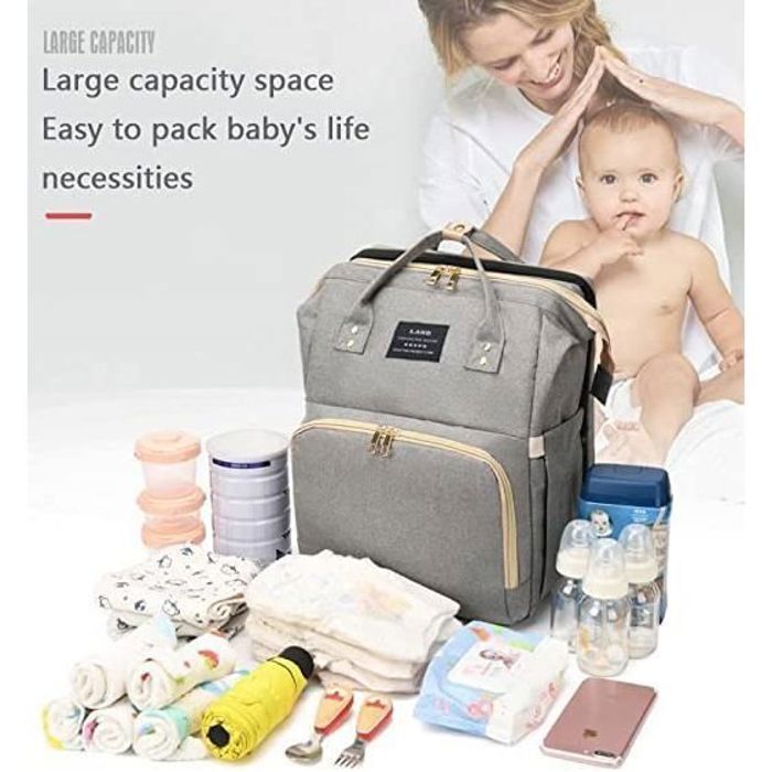 Mochila cambiador con cuna plegable y parasol - AUDBURN