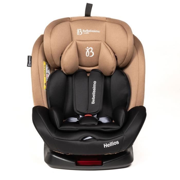 BEBELISSIMO - Siège auto Isofix - pivotant 360 ° -  40-150cm - (0-36kg) - Hellios  - beige/noir- R129 i-size