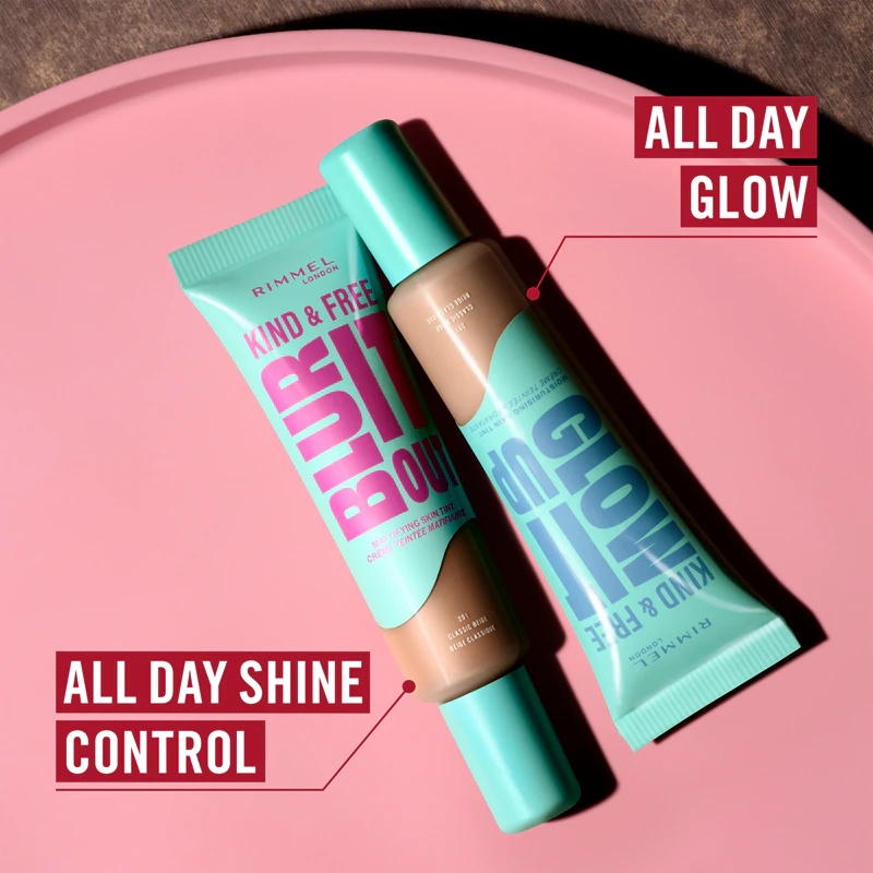 „Rimmel Kind & Free Glow It Up“ lengvas drėkinamasis makiažo pagrindas