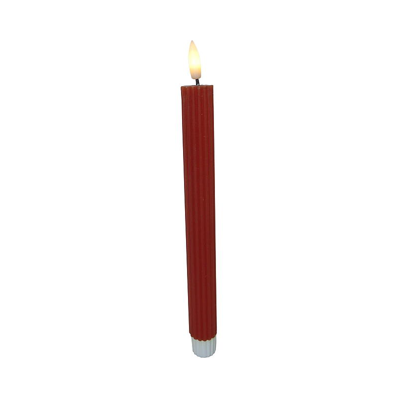 Vie Selected Kronelys 2 kpl 24 cm ura LED-ajastin ruosteenvärinen