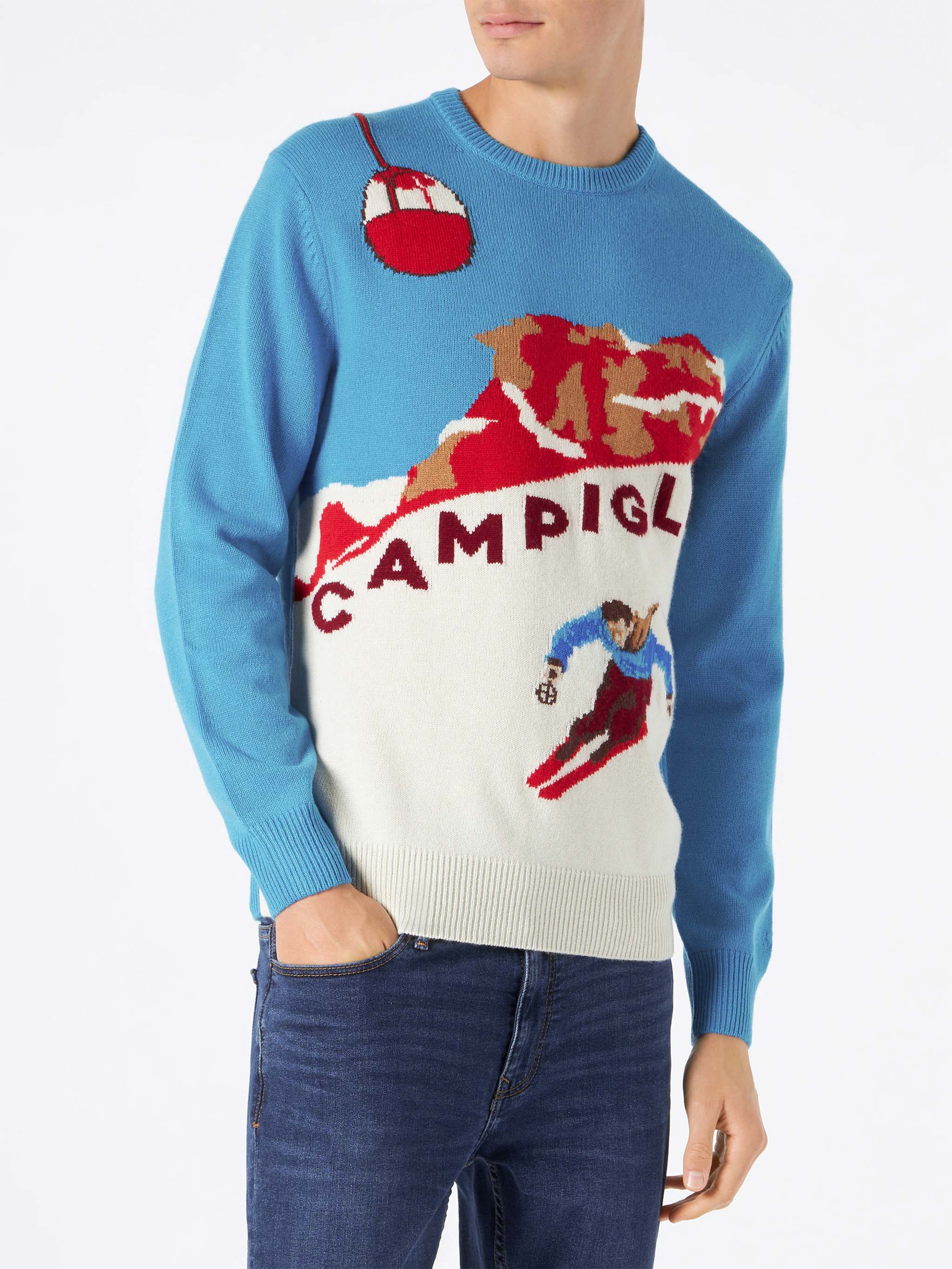 Pull homme avec carte postale Campiglio