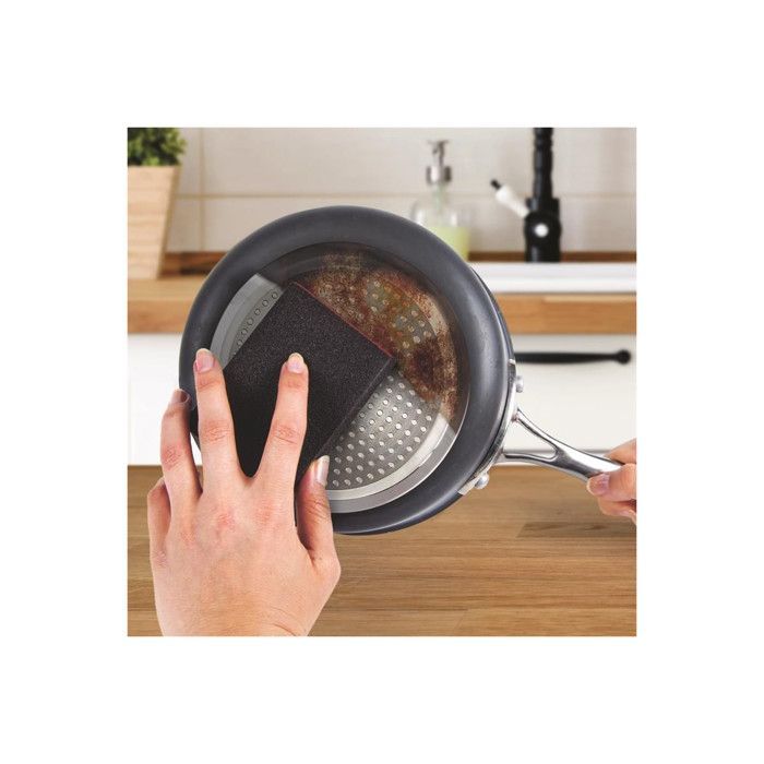 2 Éponges Spécial inox, Anti rayures,éponge en Polyuréthane pour nettoyer L'inox