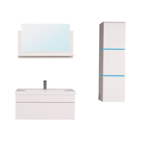 Mobilier de baie WANGEROOGE L, alb