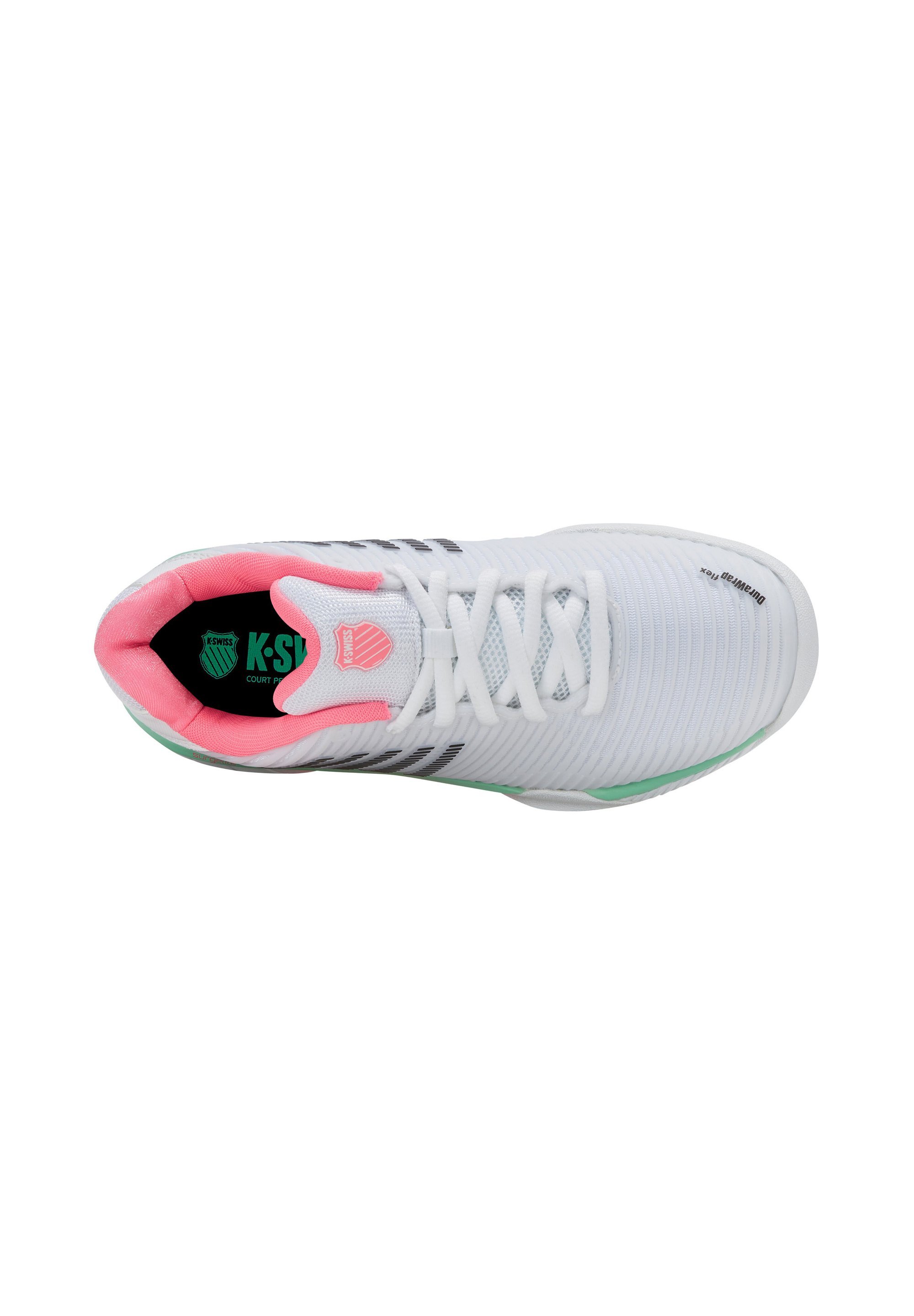 K-SWISS HYPERCOURT EXPRESS 2 - Tenisové boty na více kurtů - bílá/neonově pastelově růžová/černá
