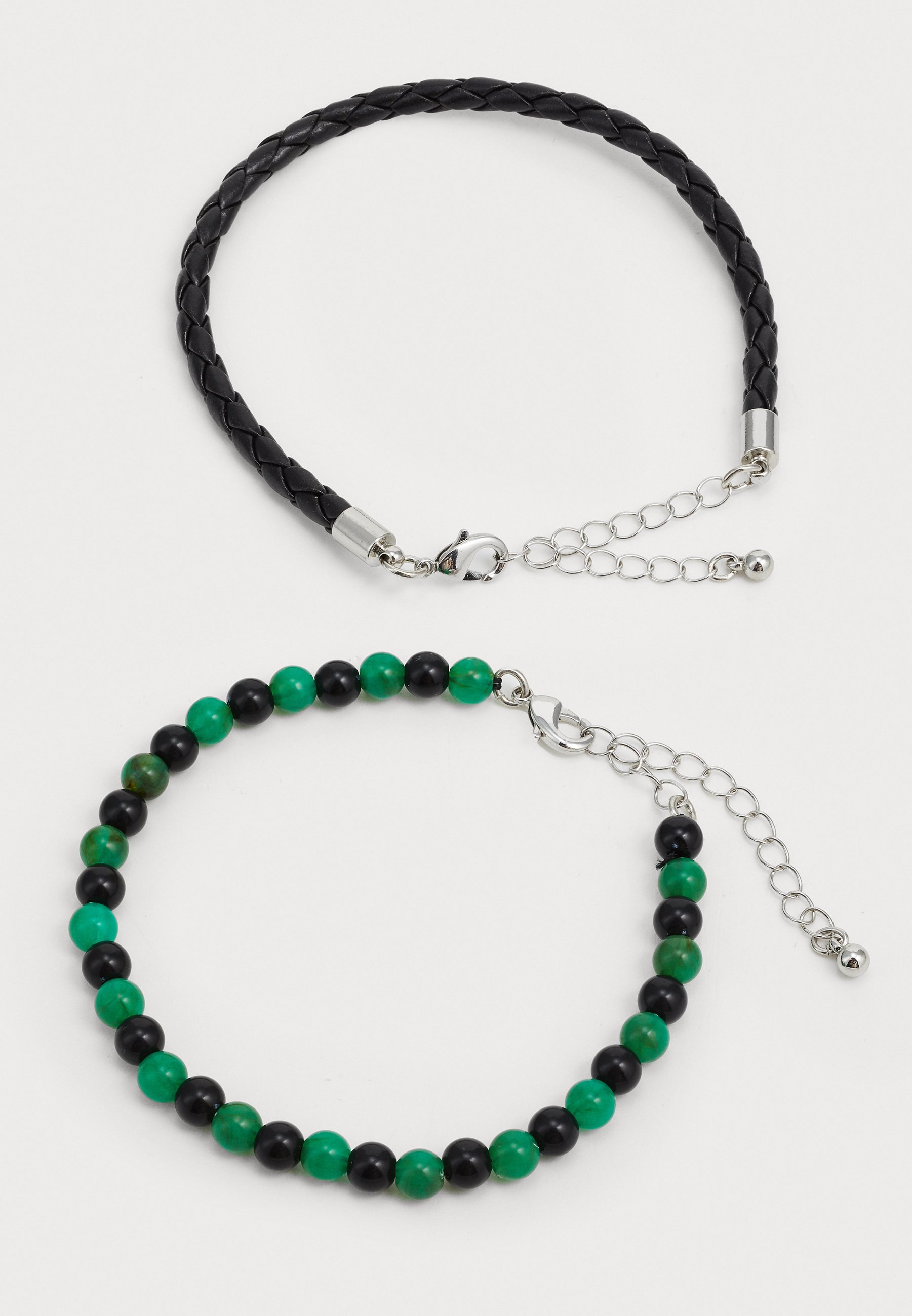 Pier One 2 PACK - Bracelet - black green