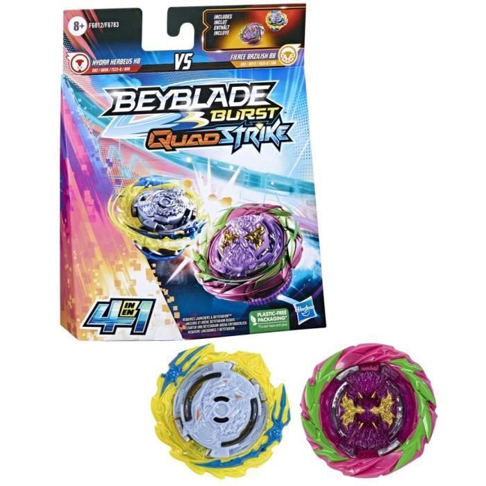 Beyblade Burst QuadStrike Fierce Bazilisk B8 e Hydra Kerbeus K8