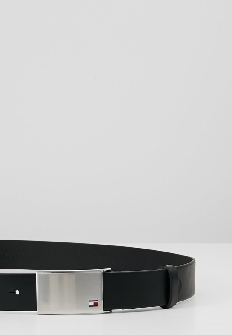 Tommy Hilfiger PLAQUE BELT - Zakelijke riem - zwart