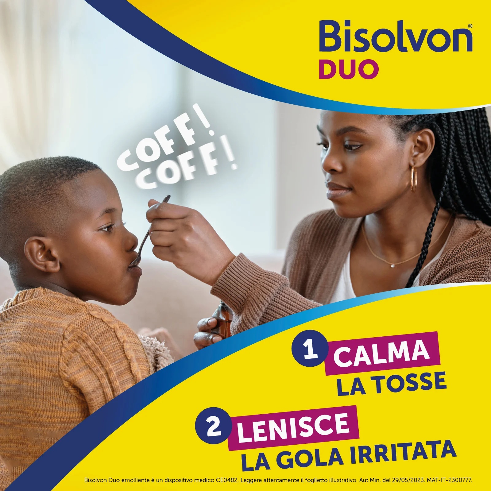 BISOLVON Sirop émollient Bisolvon Duo 100 ml pour la toux et les maux de gorge