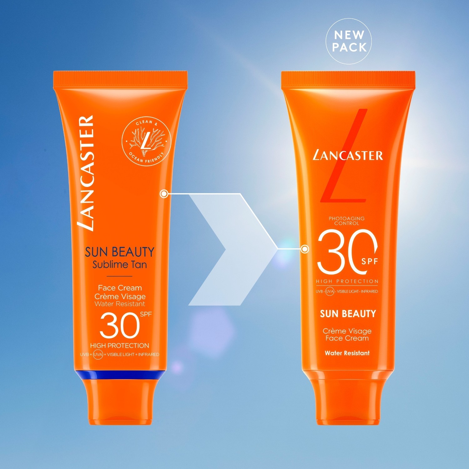 Lancaster apsauginis veido kremas nuo saulės SPF 30 - 50 ml