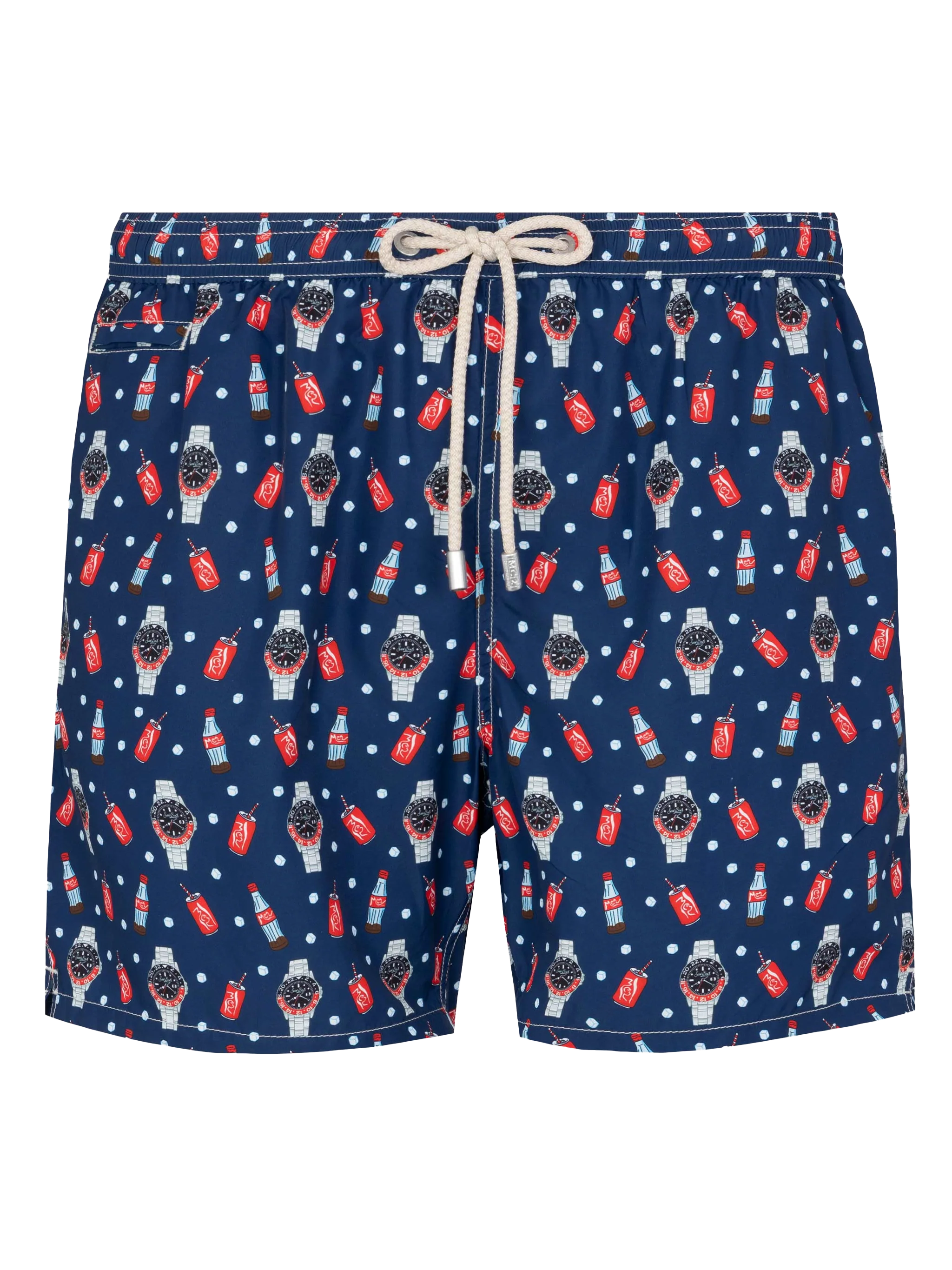 Zwemkleding met verlichtingseffect in lichtgewicht stof met klokprint.