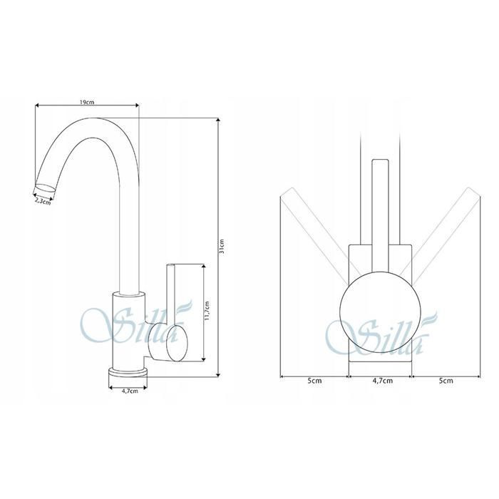 SILLA Brass Basin Mixer Tap - Water-Saving Tap - Chrome Finish - 333-21-UNIW