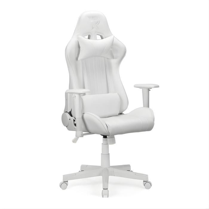 Ranqer Felix White Gaming Chair - Ergonomic Gamer Chair - High-Quality Faux Leather - Reclining Backrest and Lumbar Cushions