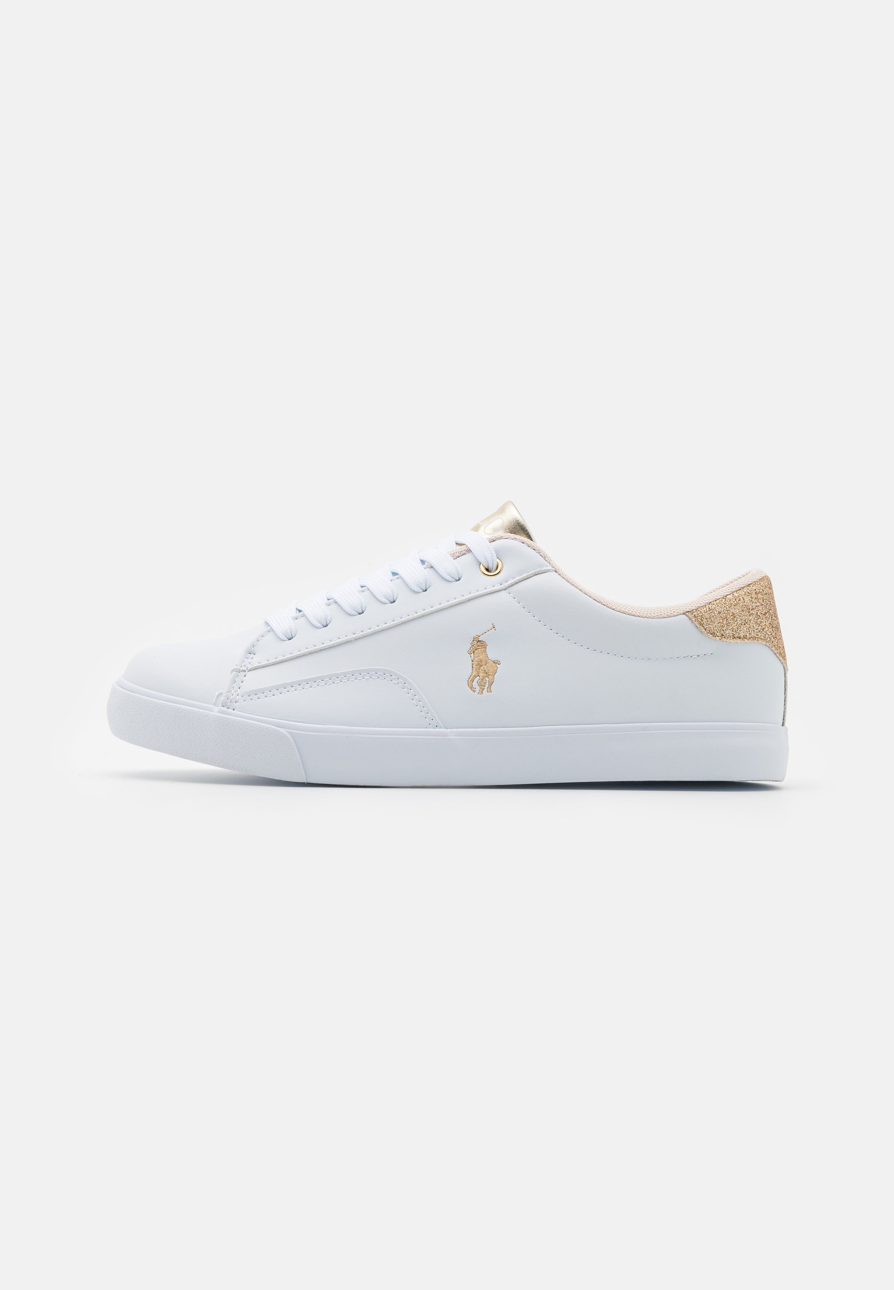 Polo Ralph Lauren THERON - Tenisky - white/gold metallic/třpytivé zlato