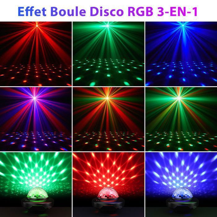 Conjunto UKing de 6 focos compactos y potentes + máquina de humo + soporte ajustable Luces para DJ Luces de escenario