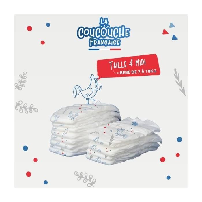 La Coucouche Française Premium-Windeln Größe 4 (7–18 kg) – 24 Einheiten