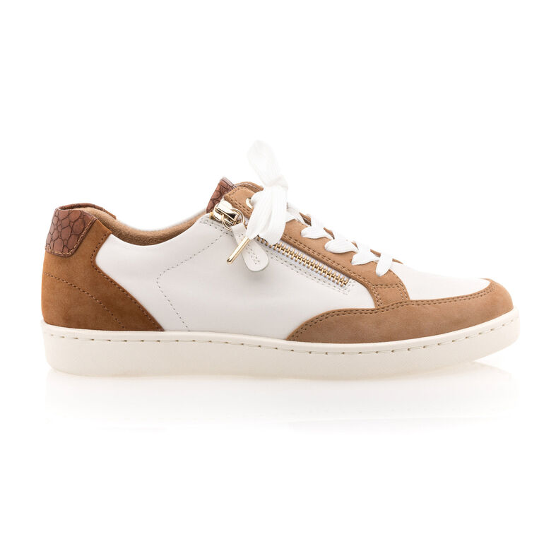 Zapatillas deportivas para mujer color beige.