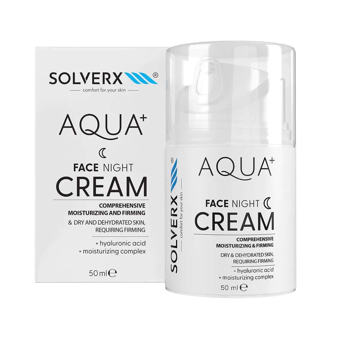 Solverx Aqua+ Krem do twarzy na noc