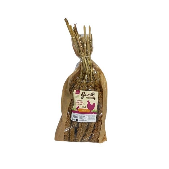 Hirse in Büscheln für Hühner und Vögel, Gascotte, 1 kg - Gasco