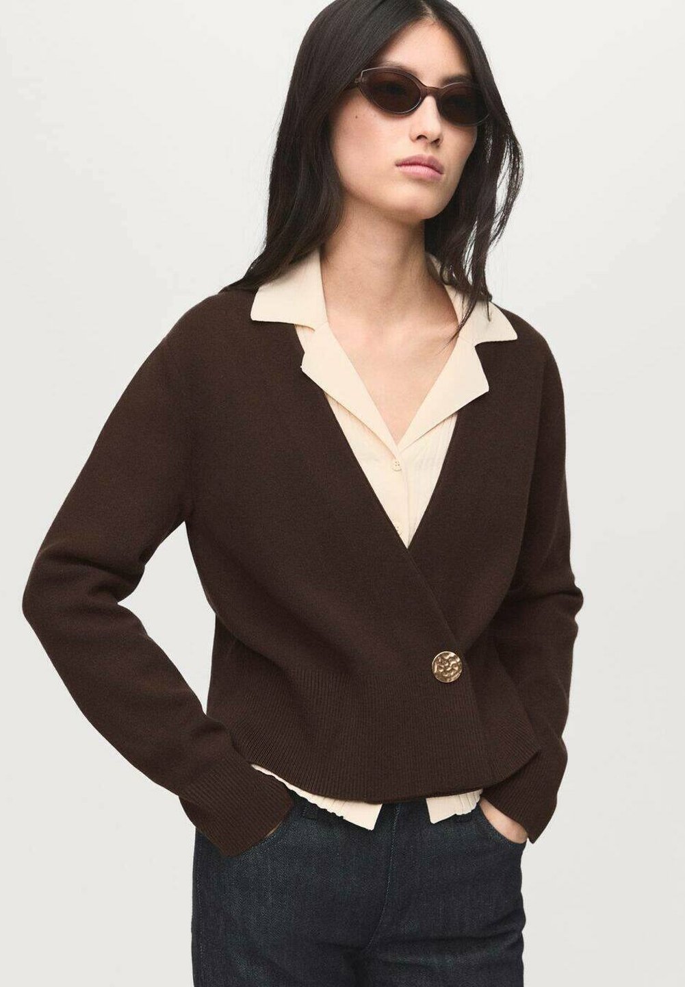 Cardigan Mango - marrone