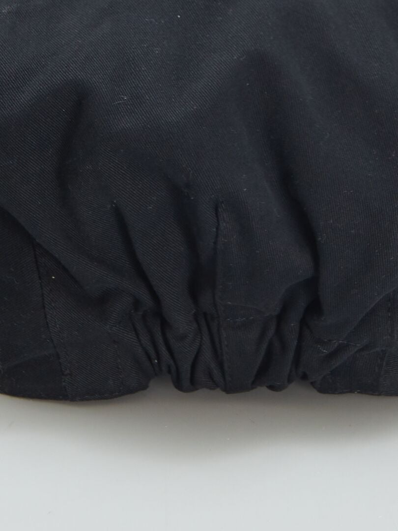 Denim Gavroche Cap - ZWART